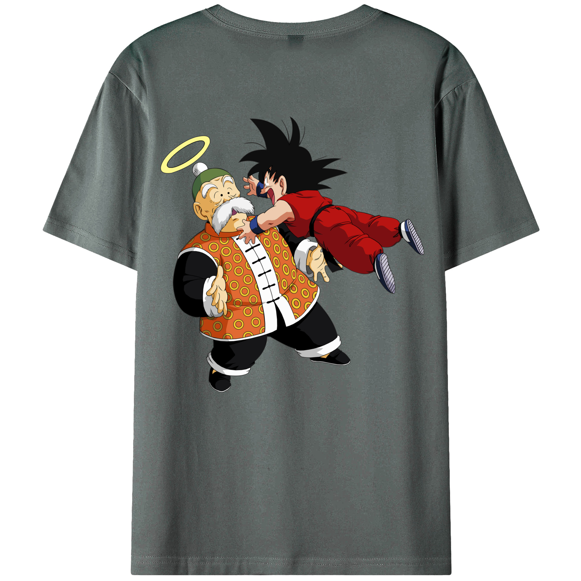 （画像用） ドラゴンボール 孫悟空（そん ごくう）Son Goku カカロット DRAGON BALL Kakarotto 綿100％ メンズ半袖Tシャツ（バックプリント） 通気性